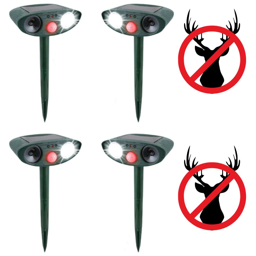 Outdoor Motion Activated Deer Repellent, 4 Pack - Luxicro