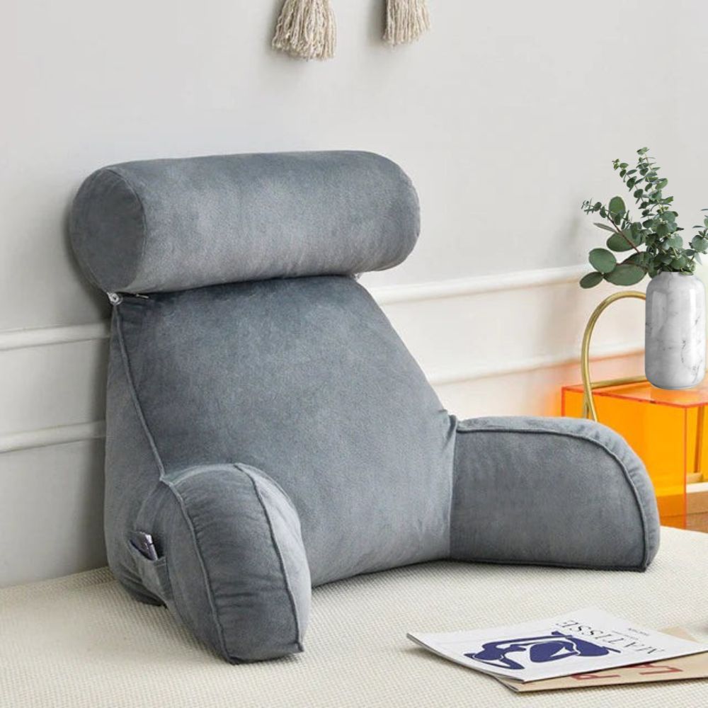Comfortable Bed Rest Pillow with Supportive Arms - Luxicro