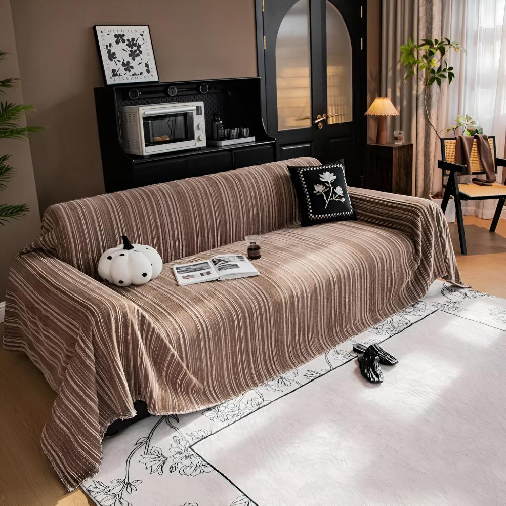 Luxurious Patterned Chenille Couch Slipcover