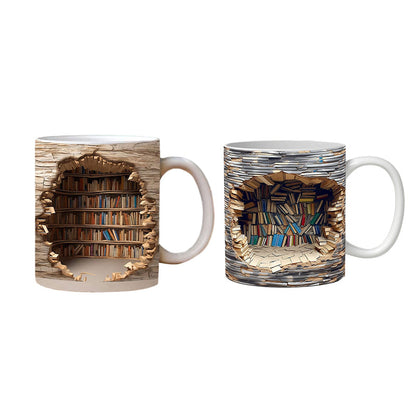 Vibrant Library Style Coffee Mug