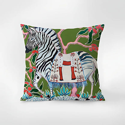 Colorful Animal Print Throw Pillow Cover - Luxicro