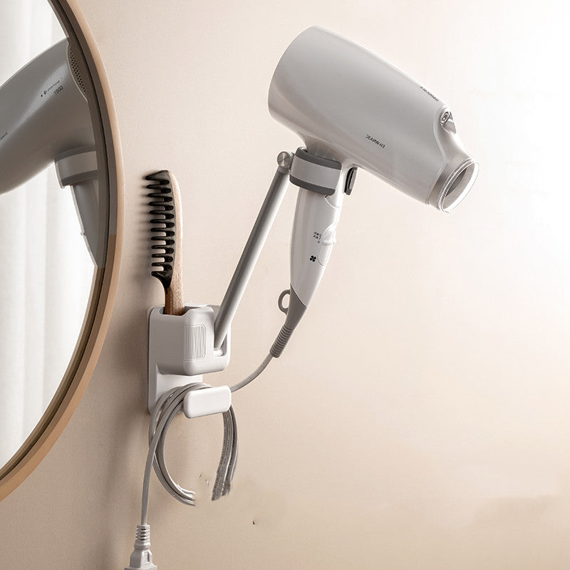 Compact Wall Mount Hair Dryer Holder