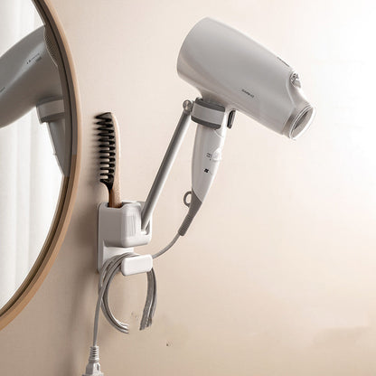 Compact Wall Mount Hair Dryer Holder