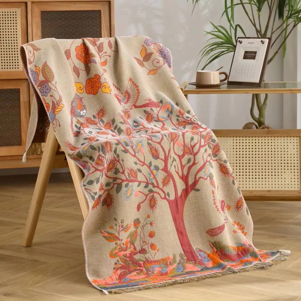 Colorful Leaf Pattern Beach Towel - Luxicro