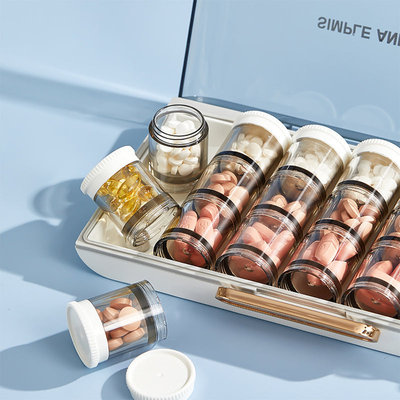 Compact Travel Weekly Pill Organizer