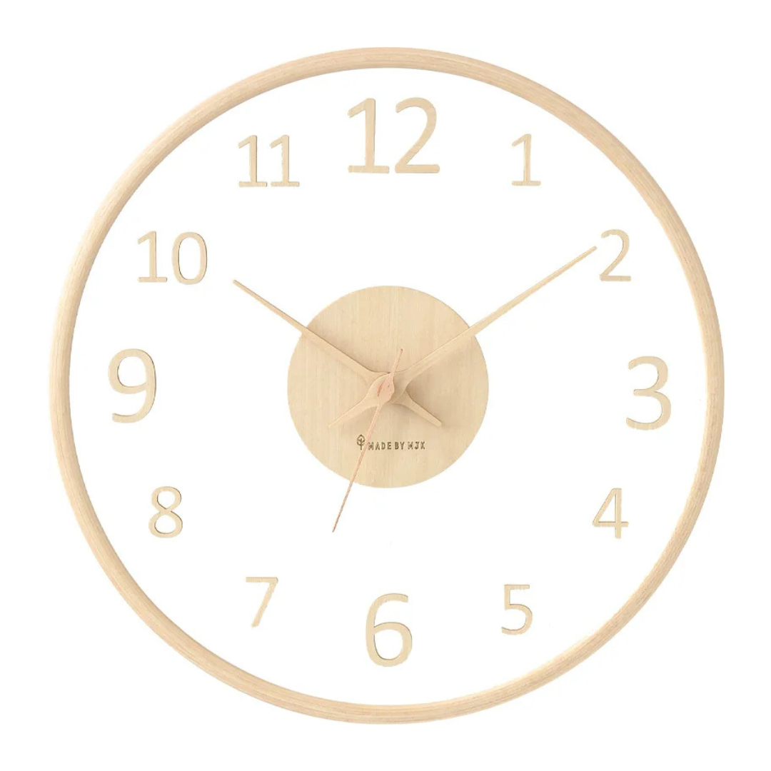 Classic Round Wood Wall Clock - Luxicro
