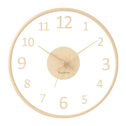 Classic Round Wood Wall Clock - Luxicro