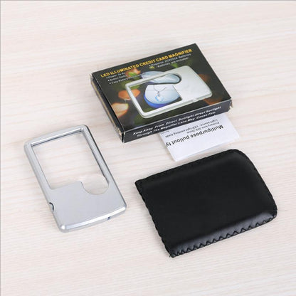 Compact LED Magnifier Card Reader
