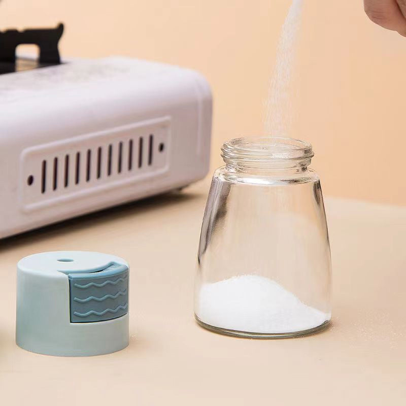 Small Clear Glass Spice Container for Kitchen
