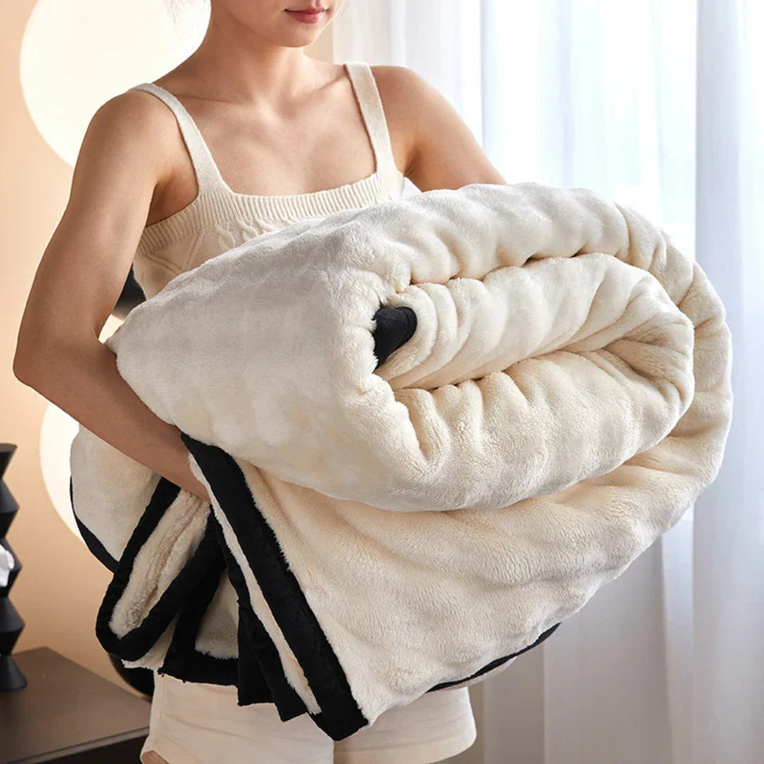 Soft Fuzzy Double Sided Throw Blanket