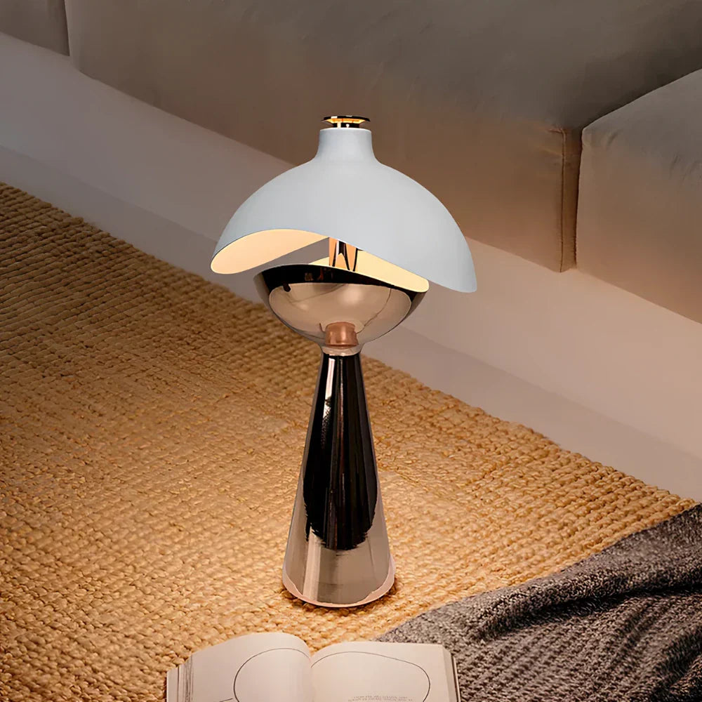 Elegant Circular Glass Desk Lamp