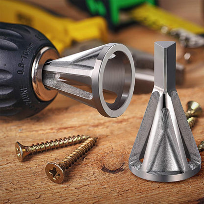 Fast Drill Bit Deburrer with External Edge Smoother