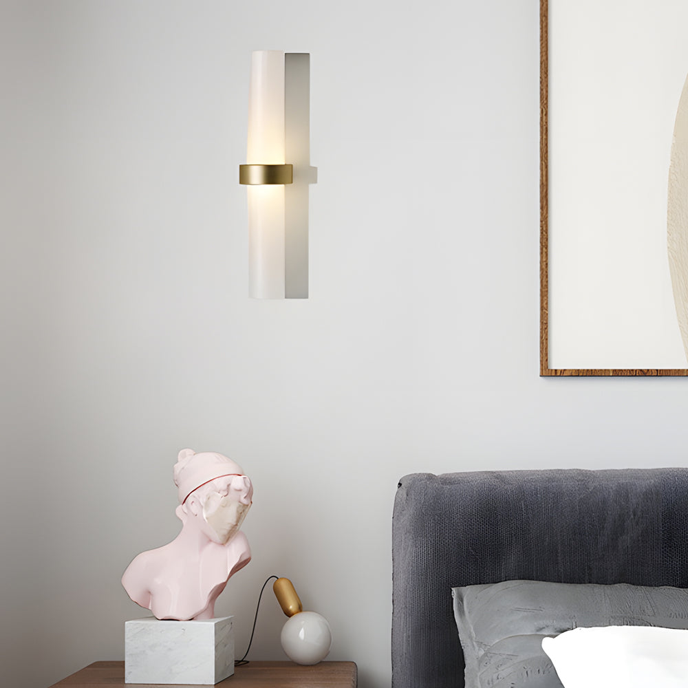 Soft Glow Frosted Glass Wall Lamp for Bedroom - Luxicro
