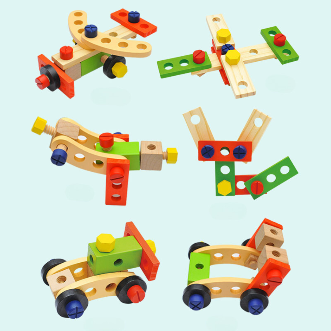 Wooden Kids Toolbox Set