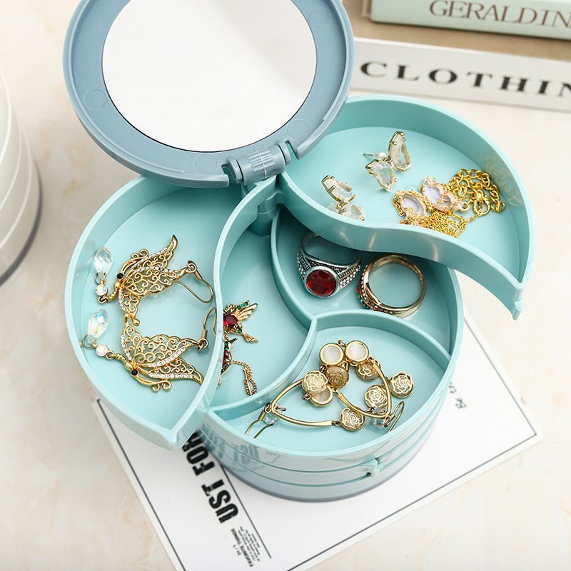 Spinning Jewelry Organizer Box for Women