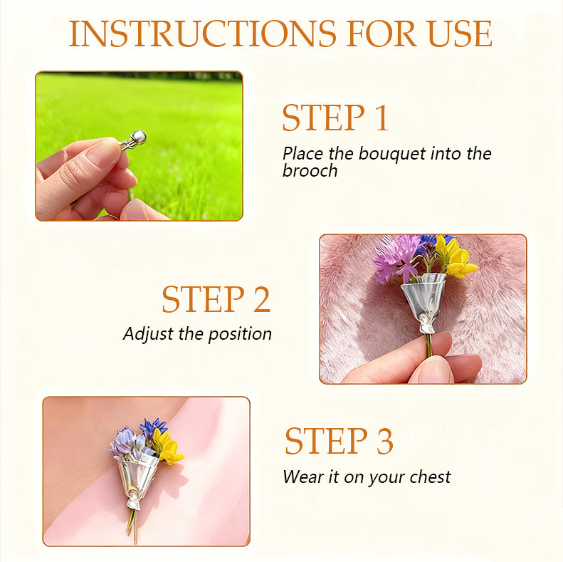 Floral Pattern Jewelry Brooch