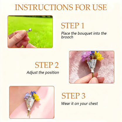 Floral Pattern Jewelry Brooch