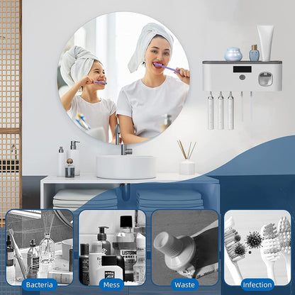 Clever UV Toothbrush Holder with Dispenser