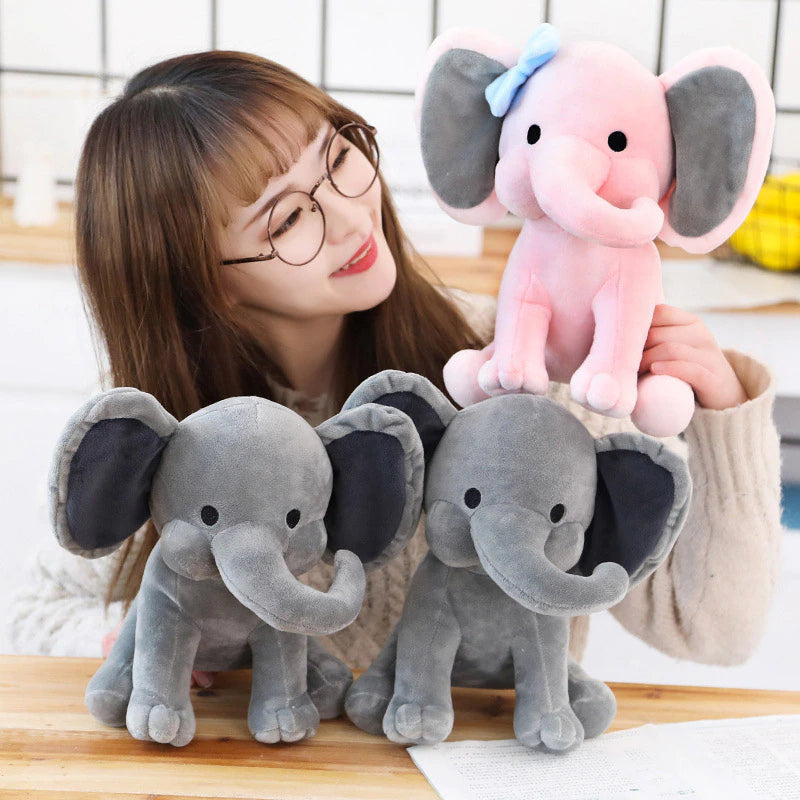 Cuddly Gray Plush Baby Pillow Toys