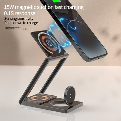 Compact 3 in 1 Wireless Fast Charging Pad