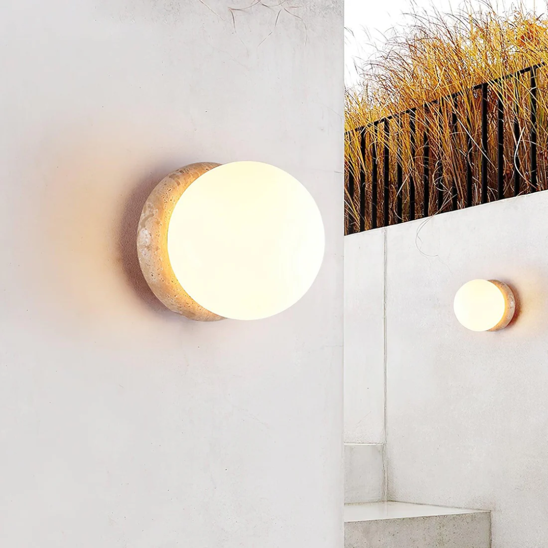Natural Rock Exterior Weatherproof Wall Lamp - Luxicro