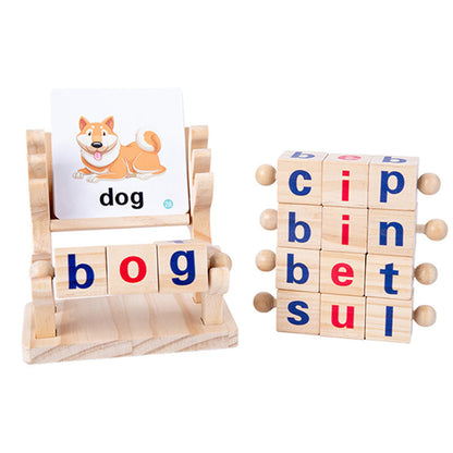 Wooden Book Display Blocks