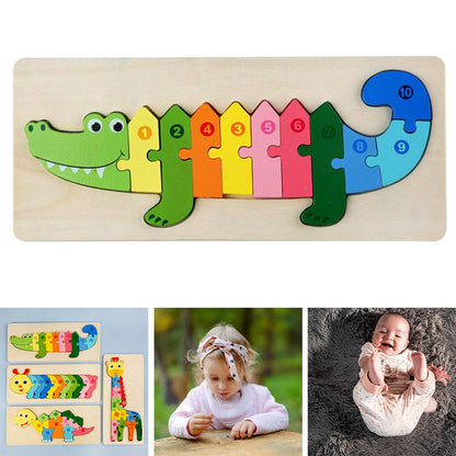 Colorful Wood Learning Puzzle Toy