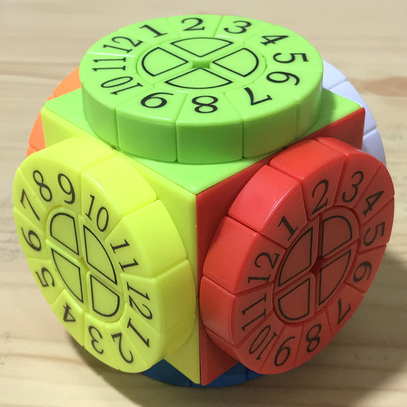 Fun 3D Brain Teaser Cube with Colorful Spinning Wheels
