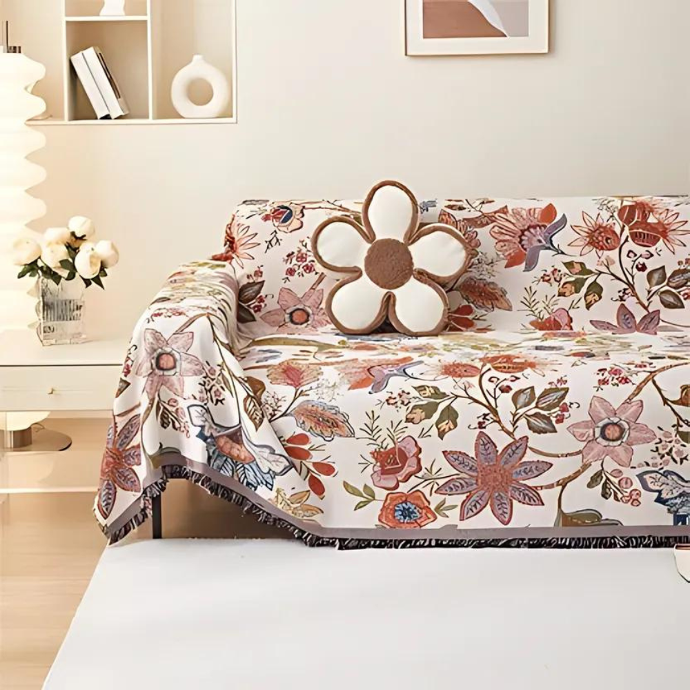 Rustic Floral Accent Blanket - Luxicro