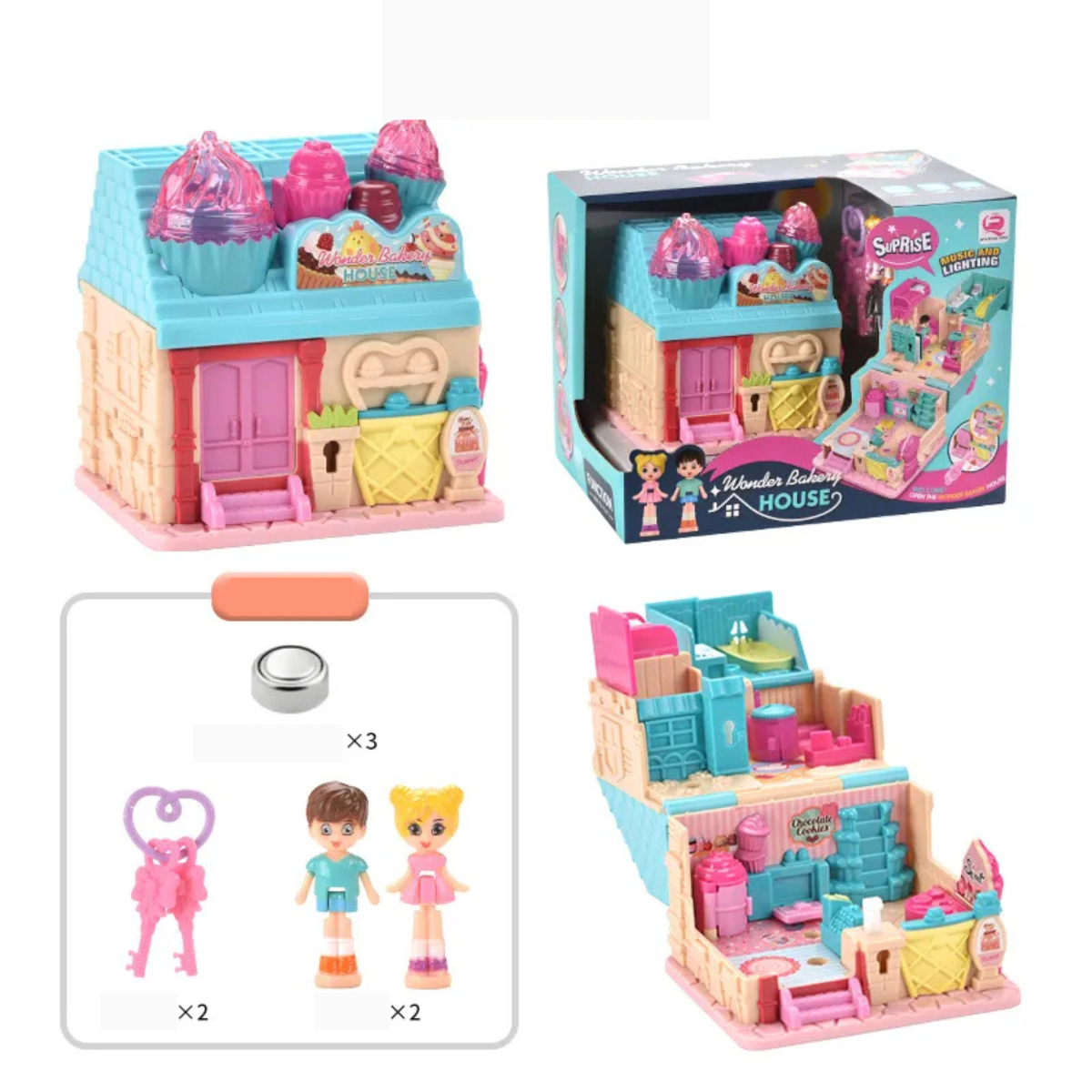 Small Adorable Doll House with Play Areas