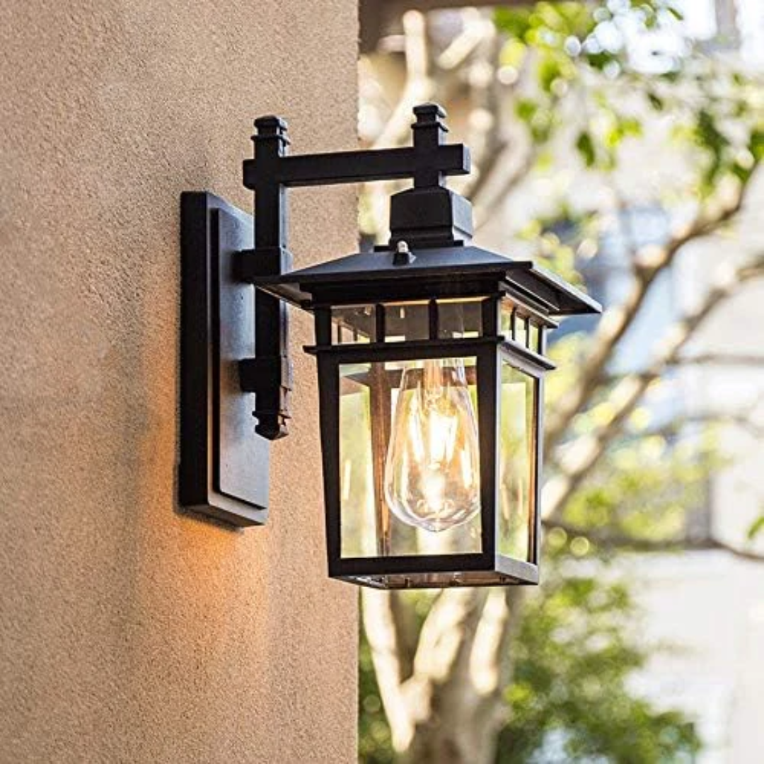 Black Waterproof Garden Lamp