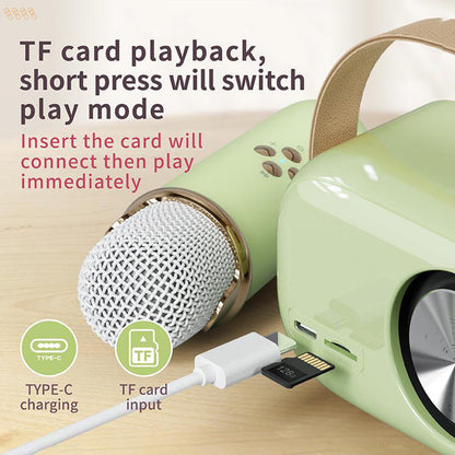 Compact Karaoke Machine & Bluetooth Wireless Speaker