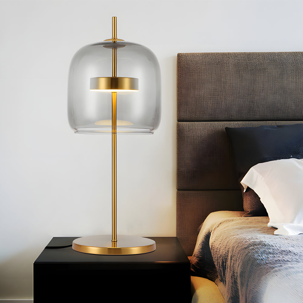 Warm Glow Glass Desk Lamp for Cozy Home Decor - Luxicro