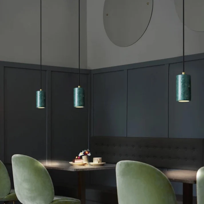 Elegant Stone Pendant LED Lamp