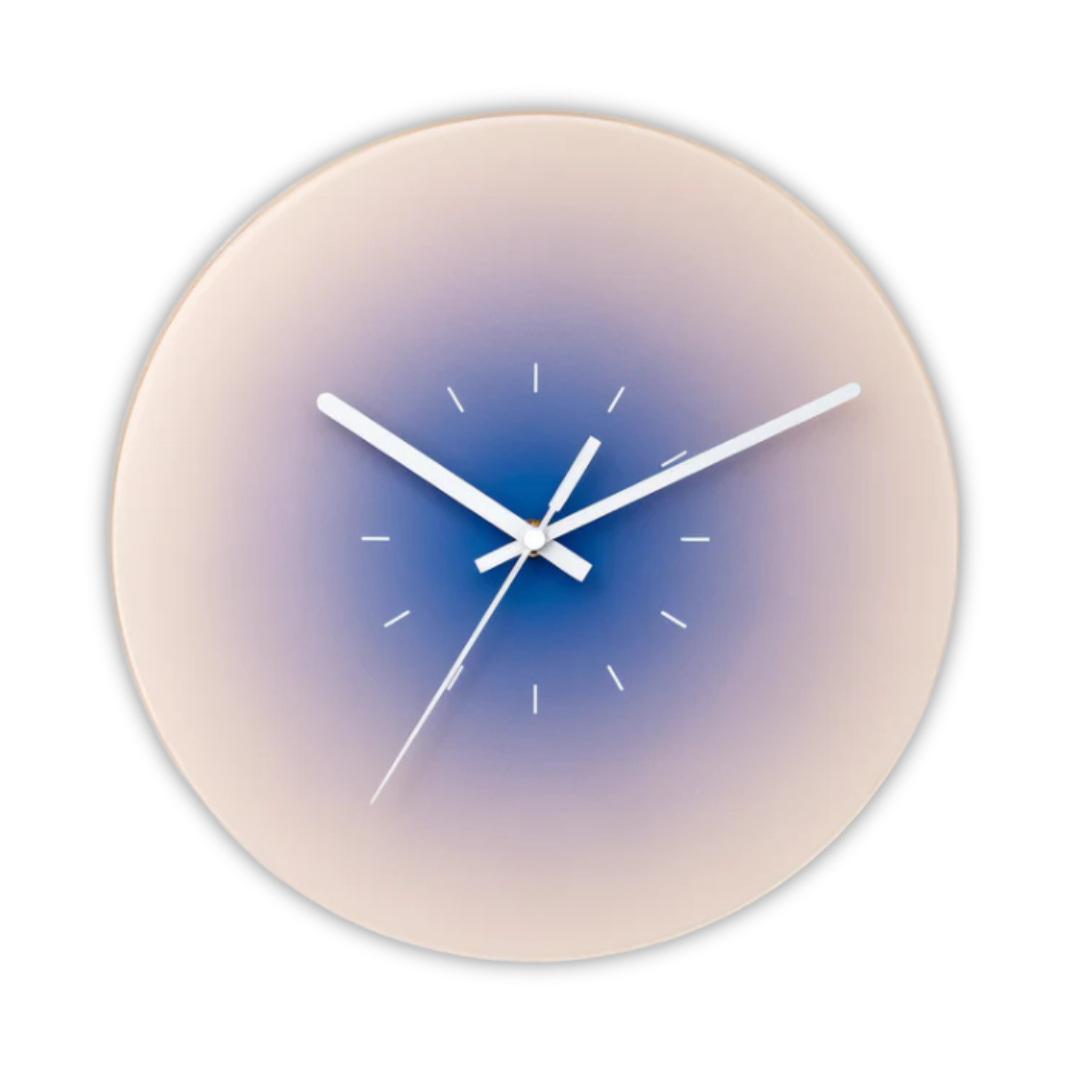 Elegant Circular Glass Wall Timepiece