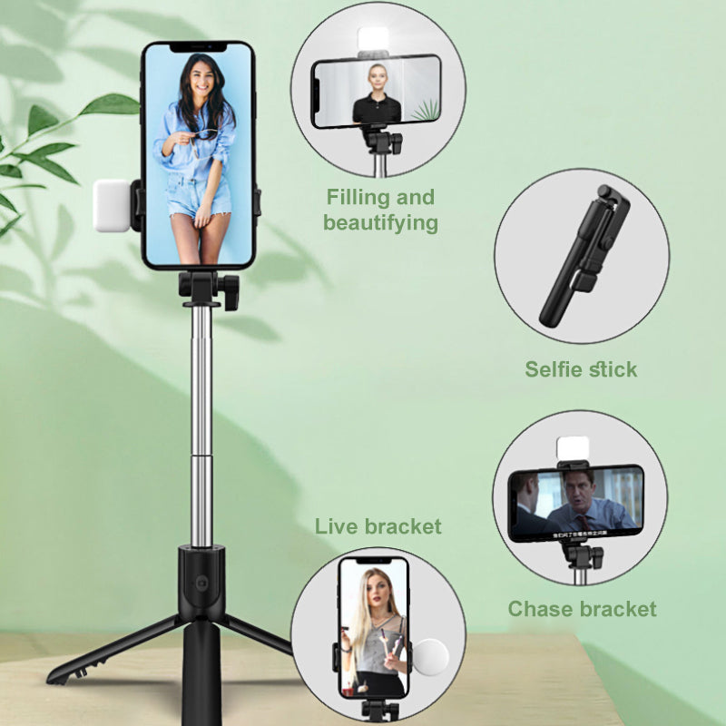 Portable 6-in-1 Bluetooth Selfie Stick