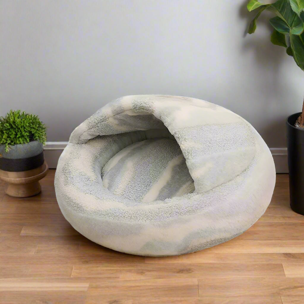 Luxurious Stone Pattern Dog Bed