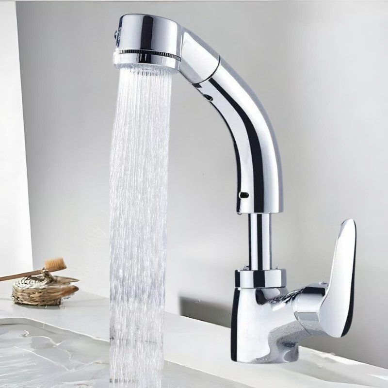 Flexible Gold Tone Faucet for Easy Installation