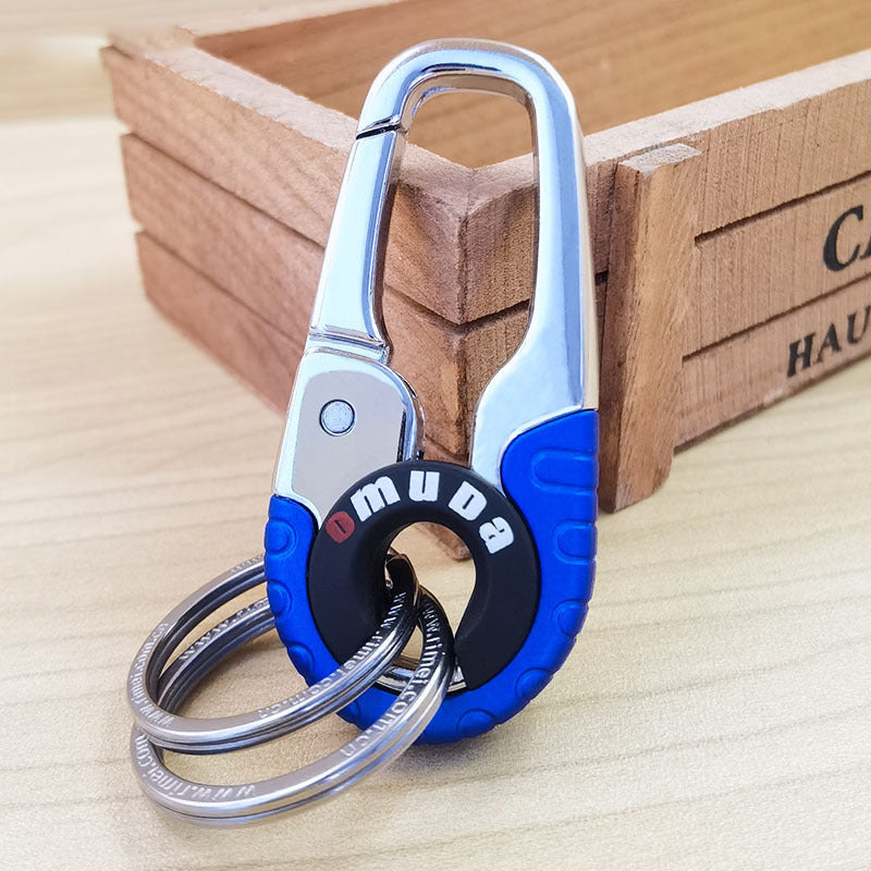 Silver Tone Belt Keychain Chain