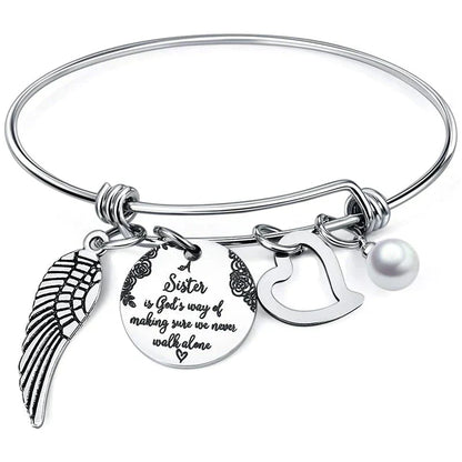 Motivational Sibling Quote Bracelet