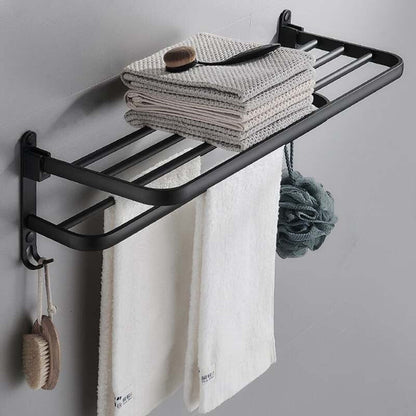Compact Wall Mount Folding Towel Holder