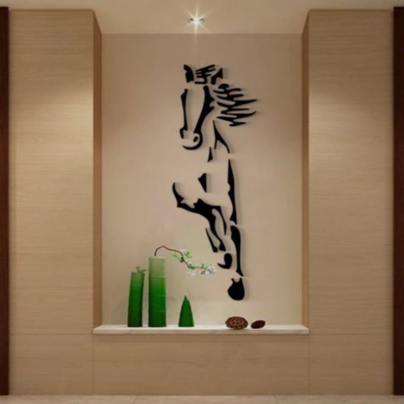 Beautiful Horse Wall Mirror Sticker Decor