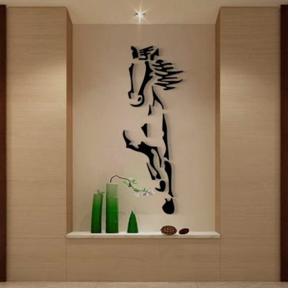 Beautiful Horse Wall Mirror Sticker Decor