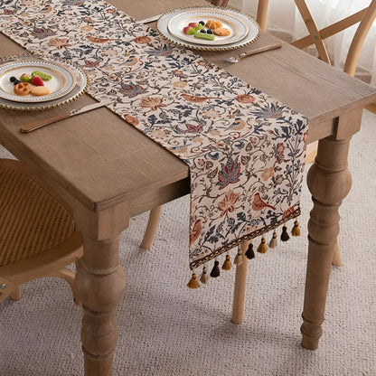 Traditional Vintage Flower Table Runner - Luxicro