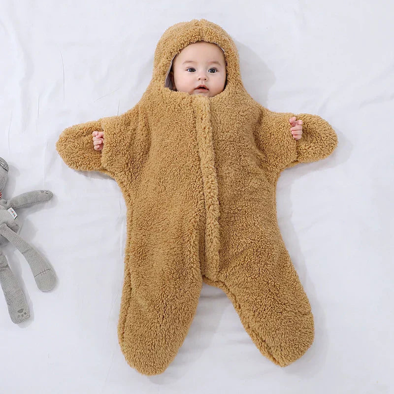 Cozy Baby Romper Suit with Soft Hood