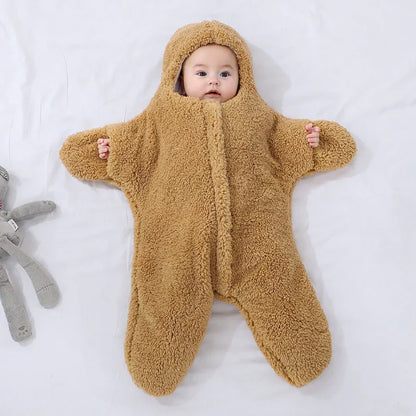 Cozy Baby Romper Suit with Soft Hood