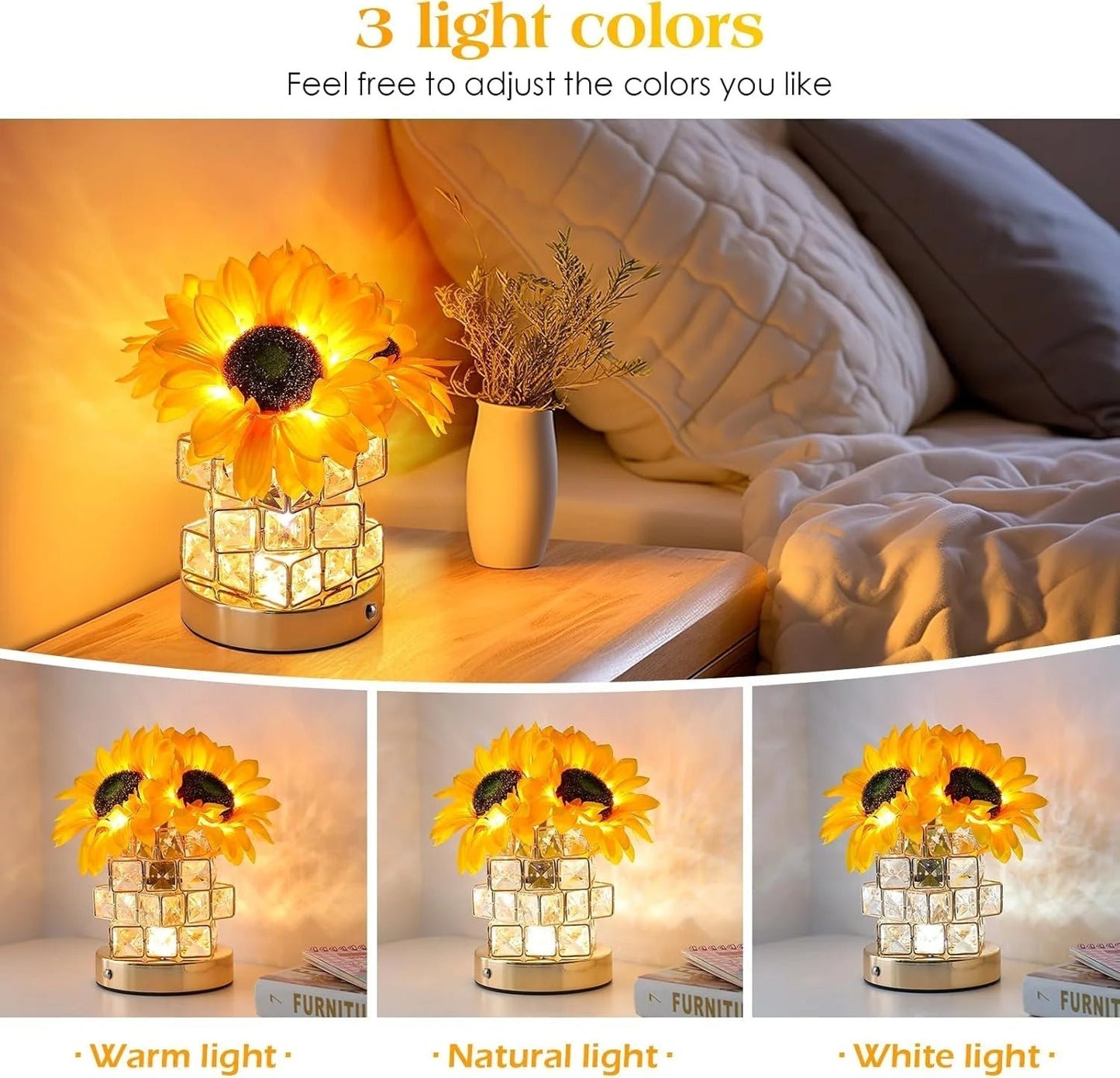 Bright Solar Powered Garden Table Lamp