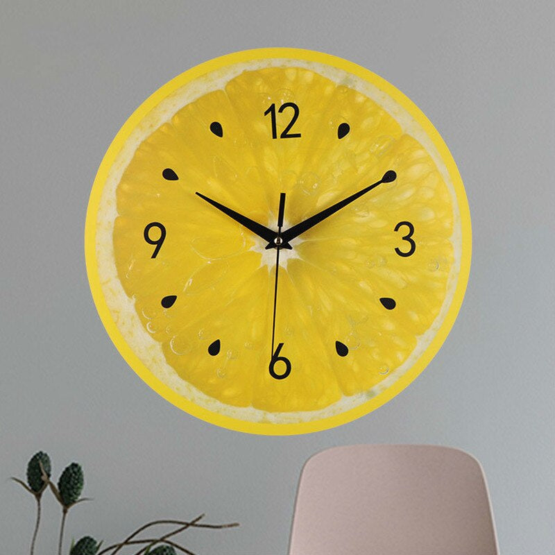 Bright Citrus Kitchen Wall Clock