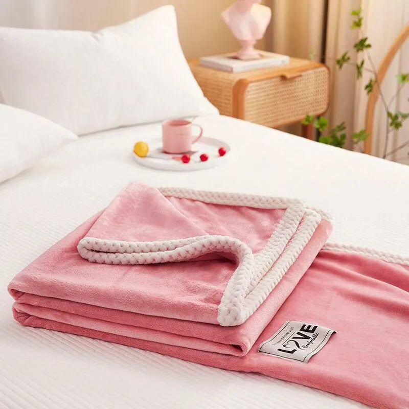 Cozy Lightweight Rose Blanket