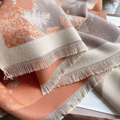 Beautiful Floral Reversible Silk Scarf